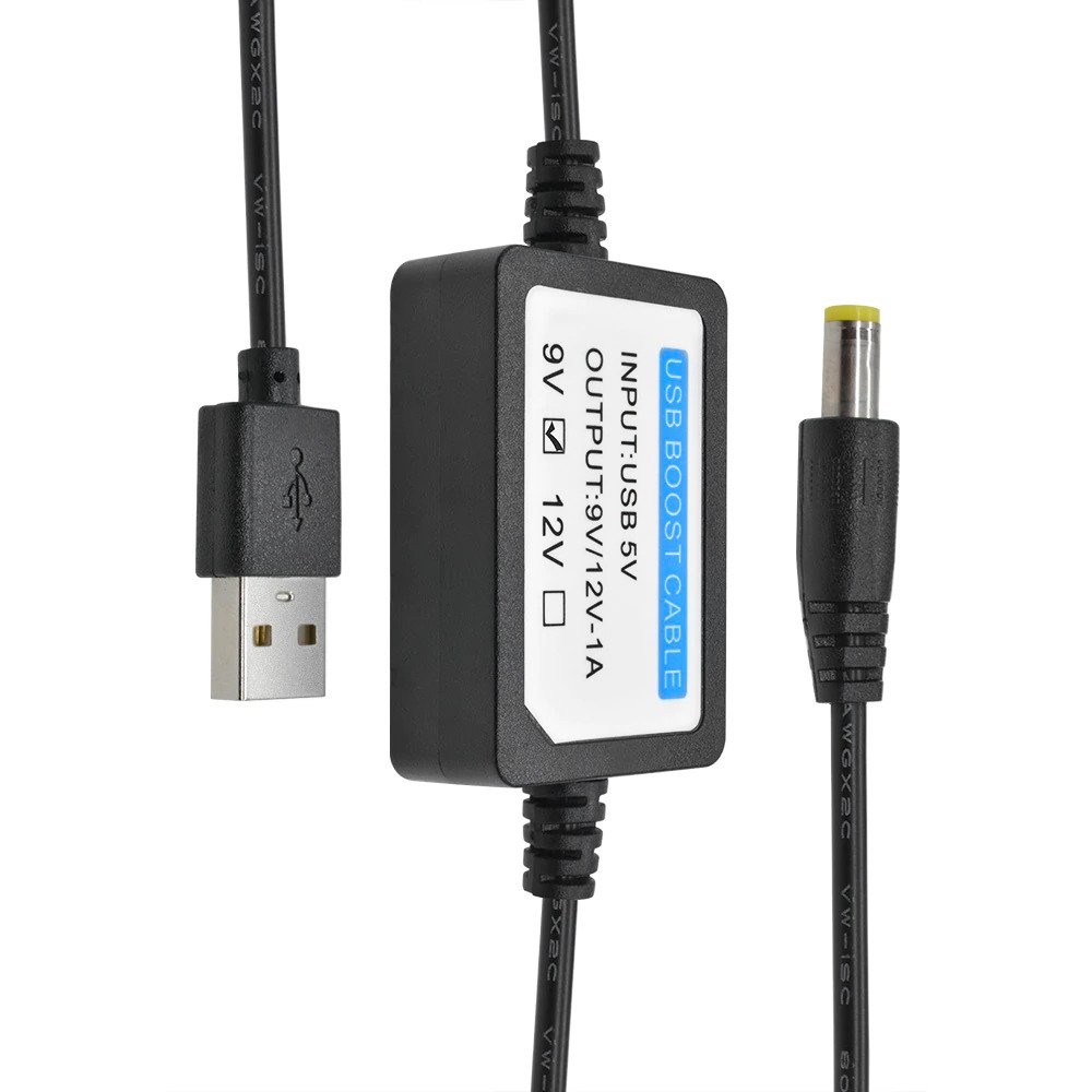 High Quality USB Power Boost Cable 1M/3.3ft, 5V/9V 12V, Step Up