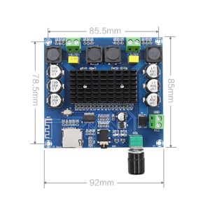 2x100W XH-A105 Bluetooth 5.0 TDA7498 digital amplifier board Stereo Audio AMP Module Support TF Card AUX 12V 24V