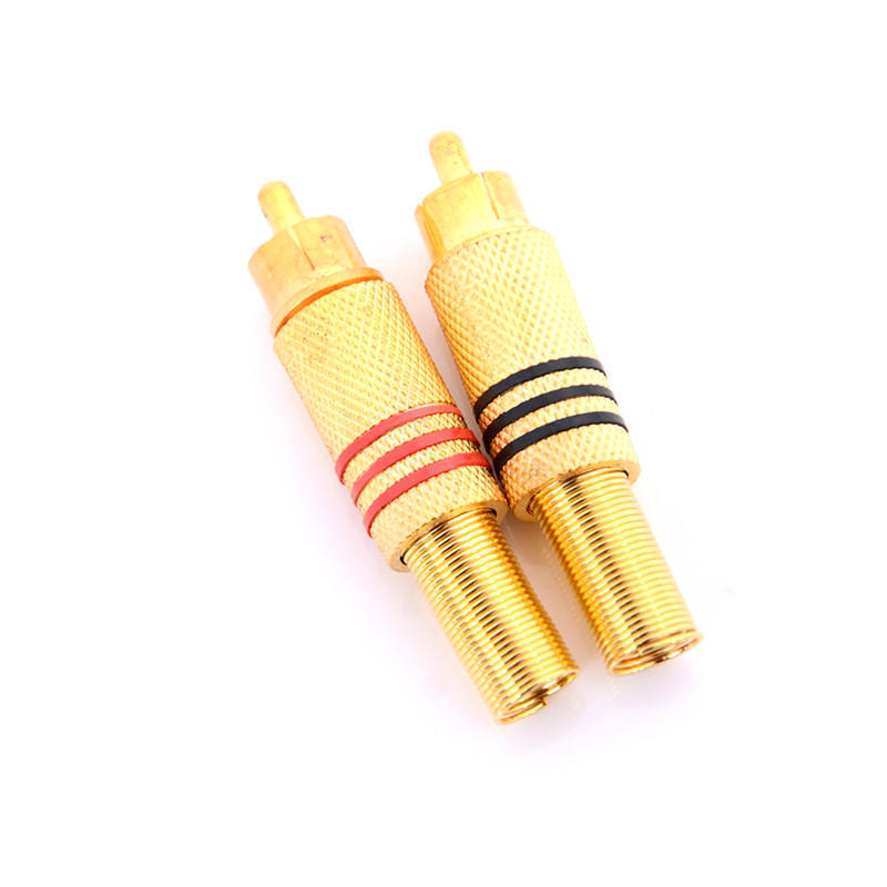 Gold RCA Male To Female Adapter - Audio/Video Cable Connector, Gold-Plated, Universal