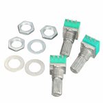 2pc 10K Ohm 6mm Factory B10K 3Pin Single Linear Rotary Potentiometer Knurled Shaft Potentiometers Knob Switch with Nuts Washers - Image 5