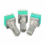 2pc 10K Ohm 6mm Factory B10K 3Pin Single Linear Rotary Potentiometer Knurled Shaft Potentiometers Knob Switch with Nuts Washers - Image 2