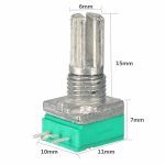 2pc 10K Ohm 6mm Factory B10K 3Pin Single Linear Rotary Potentiometer Knurled Shaft Potentiometers Knob Switch with Nuts Washers - Image 7
