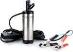 12V 38mm Stainless Steel Submersible Pump Water Oil Diesel Fuel Transfer Pump for Car Oil Liquid Diesel Fuel Water Pump Transfer Pump 12V Water Pump
