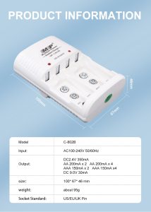 MP 4-Slot Battery Charger for 1.2V AA/AAA 9V Ni-MH/Ni-Cd Rechargeable Batteries EU US UK Wall Charger Quick Charging Durable