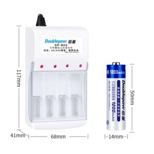 AA/AAA Rechargeable Battery Anti-oxidation High Capacity Large Battery Capacity Smart Battery Charger Set for Toys