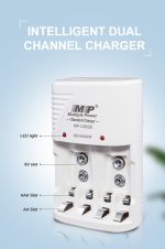 MP 4-Slot Battery Charger for 1.2V AA/AAA 9V Ni-MH/Ni-Cd Rechargeable Batteries EU US UK Wall Charger Quick Charging Durable