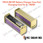 Professional PD22.5W DIY Battery Charger Case Fast Charging Case for 8 * 18650 Dual USB+PD Port Battery Charging Power Bank Box