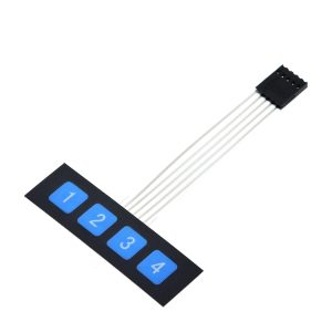 keypad- 4×1 Matrix 4-Key Membrane Switch Keypad For Arduino