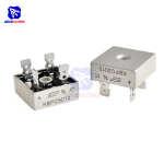 Silver KBPC5010 1000 Volt Bridge Rectifier 5010 Diode 50A 1000V AC To DC Single Phase Metal Housing 4 Pins Leads 50A Diode 1000V KBPC5010 Bridge Rectifier 5010 Full Wave Bridge Rectifier Diode