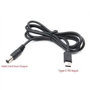 PD Adapter Cable USB Type C To 12V Male DC 5.5x2.5mm