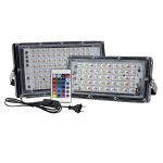 RGB LED Flood Light- Remote Controlled IP66 Waterproof Landscape & Outdoor Lighting (50W, AC220V)