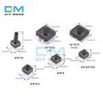 125pcs/lot 25 types small key switches touch button kit component package micro touch switch 4.5x4.5 6x6 12x12 - Image 3