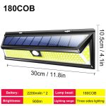 180 LED Powerful Solar Light Outdoor Motion Sensor Wall Light Waterproof Garden Lamp Spotlights For Garden Path Street