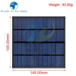 12V 250mA 3W Solar Panel Polycrystalline 145*145MM Mini Sunpower Solar System DIY for Battery Cell Phone Charger - Image 2