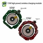 TYPE-C 5-12V 5-15W/Micro USB 5-9V 5-10W Wireless Fast Charger Charging Transmitter Module PCBA Circuit Board Coil