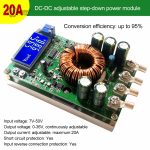 20A DC DC Converter Voltage Meter Adjustable CC CV Step Down 7V-50V to 0-36V Regulated Power Supply Battery Charging Board