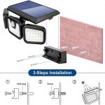 Solar Lights Outdoor Motion Sensor Human Induction Adjustable Head IP65 Waterproof Solar Power Wall Lamp - Image 3