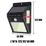100 LED Wide Angle Solar Power Wall Lamp Waterproof Motion Sensor Garden Solar Light Outdoor - Image 3
