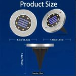 4 pcs Color Changing Solar Ground Lights 8 LED Solar Outdoor Lights Landscape Lighting Lights Pathway Garden Yard Walkway Decor - Image 3
