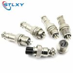 1 Set GX12 2/3/4/5/6/7 Pin Male + Female 12mm Circular Aviation Plug Adapter with Plastic Cover - Image 3