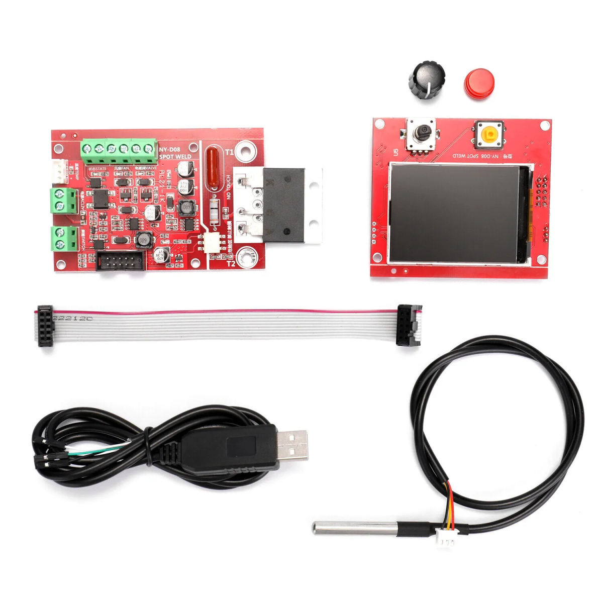 NY-D08 Spot Welding Machine Controller Pneumatic Color LCD Display Multi-point Personalization with Temperature Sensor - Image 1