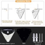 38LED Solar Motion Sensor Wall Lamp Waterproof Garden Yard Street Security Light Three-Sided Illumination Wide Illumination Area - Image 2