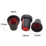 5pcs WH148 Potentiometer Knob Cap 6mm Knurled Shaft Dia Potentiometer Rotating Cone Caps 5x17mm AG2 Control Switches Cap Knobs - Image 3