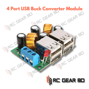 A5268 4-Port USB Power Supply buck  Converter Board Module DC 12V 24V 40V to 5V 5A for MP3/MP4 Phone Car Computer