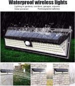 3 Modes Solar LED Outdoor Wall Light 118led Solar Wall Mount Lights Outdoor Wall Light Outdoor Solar for Garden - Image 4