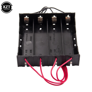 Durable 18650 Battery Storage Box Hard Case Holder with Leads for 4x Slots 18650 Rechargeable Battery Power Bank Plastic high quality