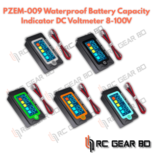 PZEM-009 Waterproof Battery Capacity Indicator DC Voltmeter 8-100V Lead-acid Lithium Iron Battery Tester 12V 24V 48V 72V for Car