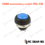 2Pin 12mm 1A 250V PBS-33B Waterproof Momentary Push Button Switch Mini Round Switch ON OFF Switch Red Black Green Blue White - Image 2