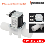 1PC Plastic 12V 24V 110V Electric Magnetic Water Control Valve Solenoid Valve Switch Normally Closed 1/2''