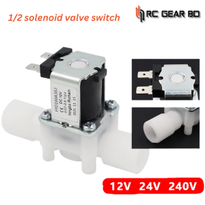 1PC Plastic 12V 24V 110V Electric Magnetic Water Control Valve Solenoid Valve Switch Normally Closed 1/2''