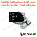 DC 6V-28V 6V 12V 24V 28V 3A 80W PWM Adjustable Reversible Motor Speed Controller Control Module Switch Extended Knob Board - Image 2
