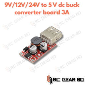 9V/12V/24V to 5v dc buck on-board charging car charging 3A output USB buck regulator module red
