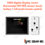 A10S Digital Display Intelligent Thermostat DC 12V Temperature Controller NTC Sensor Physical/Touch Button with Infrared Remote - Image 2