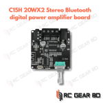 C15H 20WX2 Stereo Bluetooth Digital Power Amplifier Board Module Dual Channel 360 Degree Stepless Tuning Power Amplifier Board - Image 2