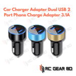 Car Charger Adapter Dual USB 2 Port Phone Charge Adapter 3.1A Super Fast Charging Cigarette Lighter Adapter Aluminum Alloy 17.5W
