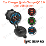 Car Charger Quick Charge QC 3.0 Dual USB Socket 12V/24V USB Fast Charger Socket Waterproof Electronic Lighter For Car Motorcycle