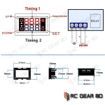 Dual Display Time Relay Module DC 12V Time Delay Relay Mini LED Digital Timer Relay Timing Delay Cycle Time Control Switch Home - Image 2