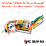 DC 5-36V 350W BLDC Three Phase DC Sensorless Brushless Motor Controller PWM Hall Motor Control Driver Module with Cable