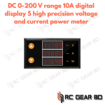 DC0-200V 10A LCD 5-Digits High-Precision Voltage Current Power Meter Digital Voltmeter Ammeter Volt Tester