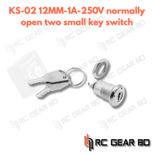 KS-02 12mm 1A 250V Normally Open Two-Speed Small Key Switch ON/OFF Lock Switch