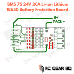 Bms 7S Li-ion Lithium 18650 Battery Protection Board 24V 20A Battery Balancer With Matching Cable Automatic Protection Function - Image 2