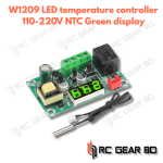 W1209 LED Digital Thermostat Temperature Controller Thermometer Switch Module Waterproof NTC Sensor AC 110-220V