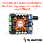 XH-A393 Car Audio Modified Bluetooth Digital Power Amplifier Board 50W*4 DC12-18V Support TF card AUX Bluetooth Input