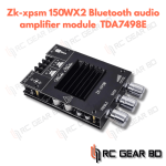 ZK-XPSM 150W * 2 high and low bass adjustment Bluetooth audio power amplifier board module dual channel tda7498E heat sink