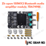 ZK-XPSM 150W * 2 high and low bass adjustment Bluetooth audio power amplifier board module dual channel tda7498E heat sink - Image 2